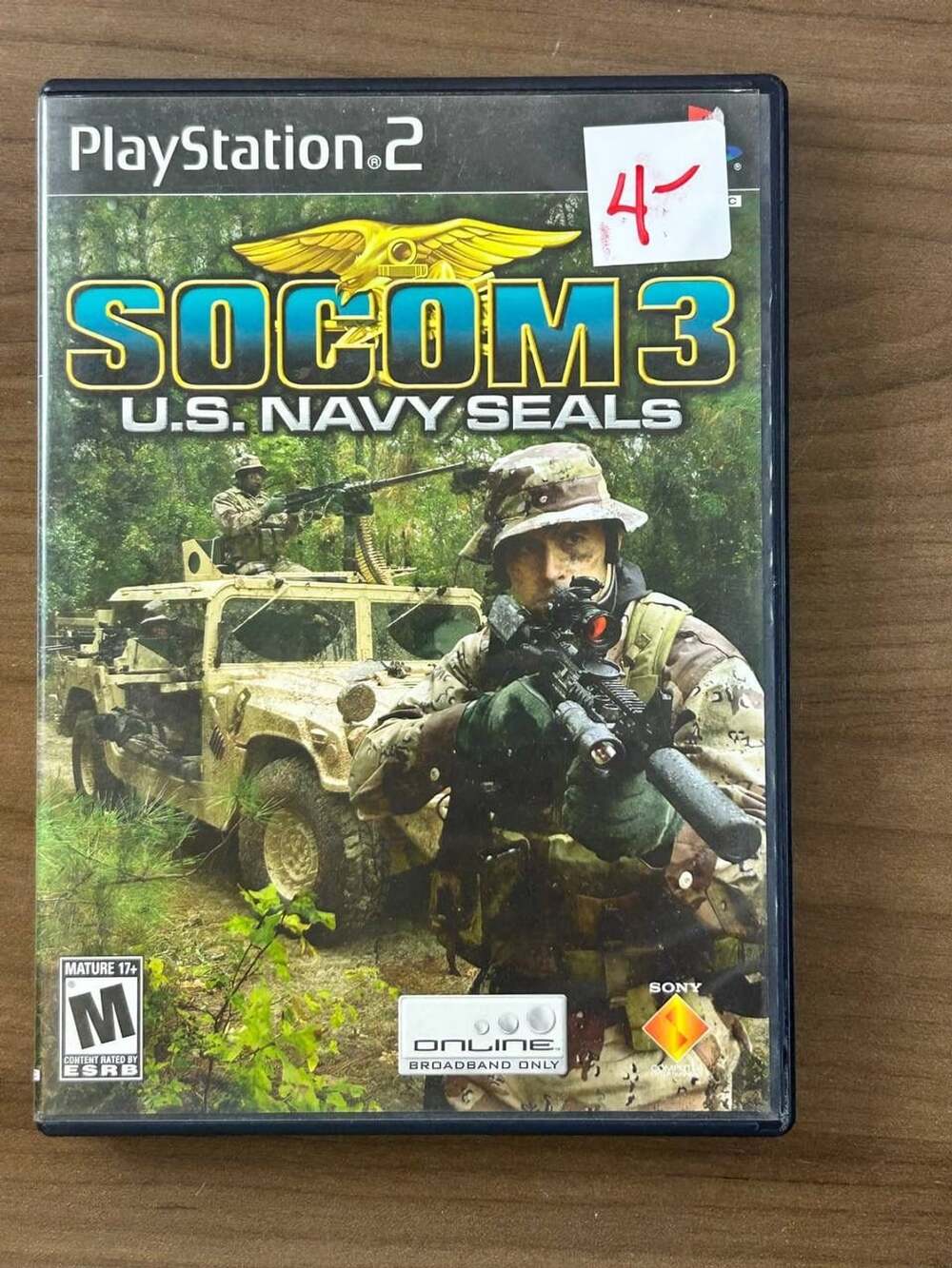 SOCOM 3 U.S. Navy SEALs PS2 PlayStation 2 2005 Sony Disc Case Manual CIB